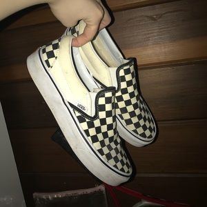 Checkered Slip On Vans